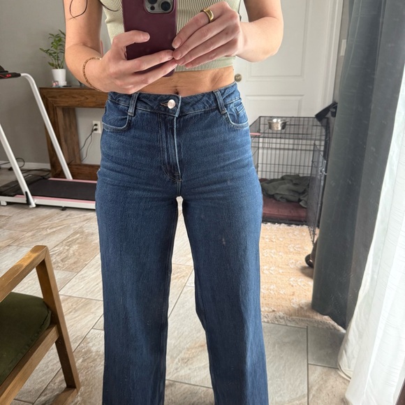 Zara High Rise Wide Leg Jeans Z1975 size 28 - Picture 3 of 10